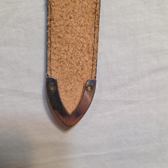 Vintage Western Leather Belt Ladies 32 Silver Buckle USA Made - Picture 7 of 10